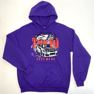 Popular Poison Tokyo Self Made Anime Car Pullover Hoodie Sweatshirt Purple Sz M